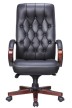 Кресло для руководителя Everprof Monaco Wood EP-082 W Leather Black - 1