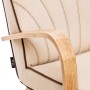Кресло для отдыха Шелл Mebelimpex Дуб шпон Verona Vanilla, кант Verona Brown - 00009330 - 6