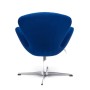 Дизайнерское кресло SWAN CHAIR синий кашемир - 3