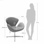 Дизайнерское кресло SWAN CHAIR синий кашемир - 4