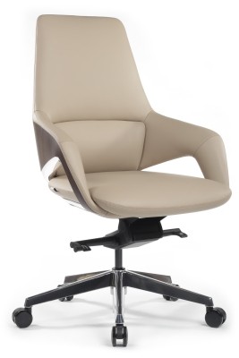 Кресло для персонала Riva Design Aura-M FK005-В светло-бежевая кожа